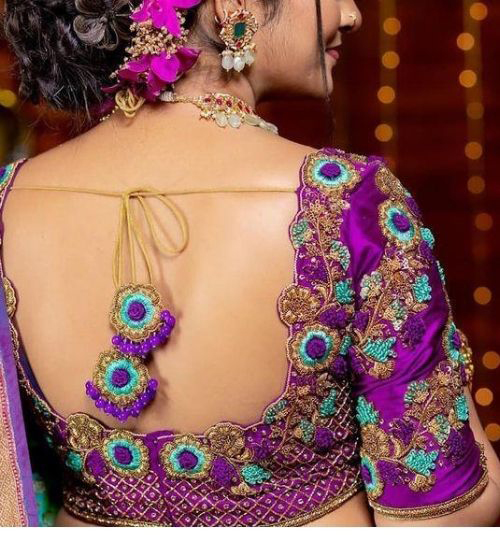 13 Purple Blouse Design