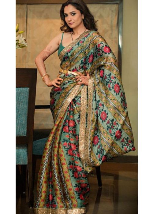  Ankita Lokhande In Beautiful Sare