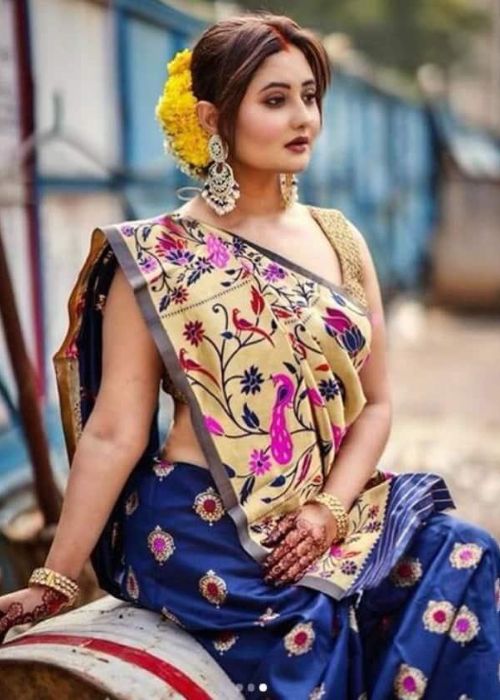 Rashmi Desai in silk Saree