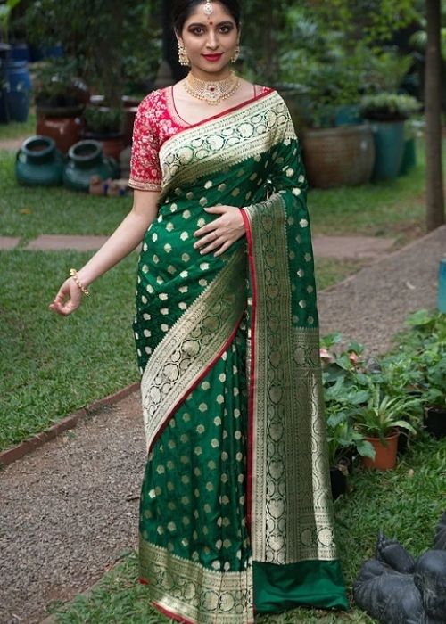 4 Green Silk Saree