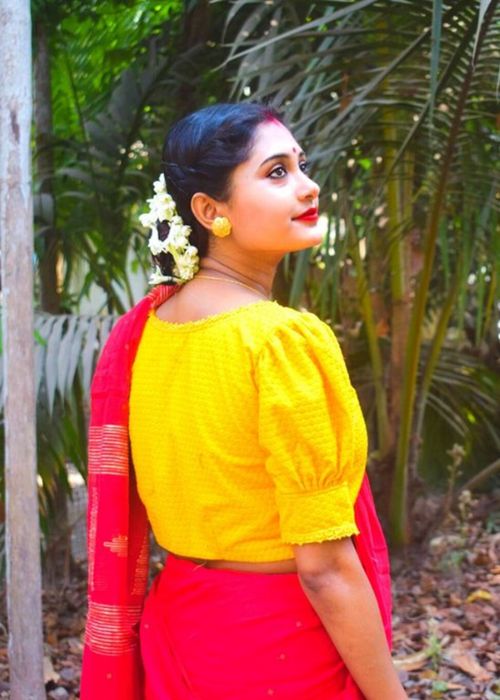 Yellow Hakoba Blouse