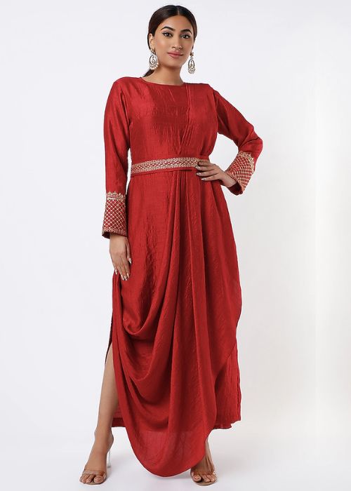 5 Hand Embroidered Saree Style Dress