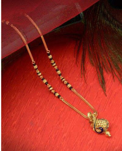 5 Peacock Pendant Short Mangalsutra