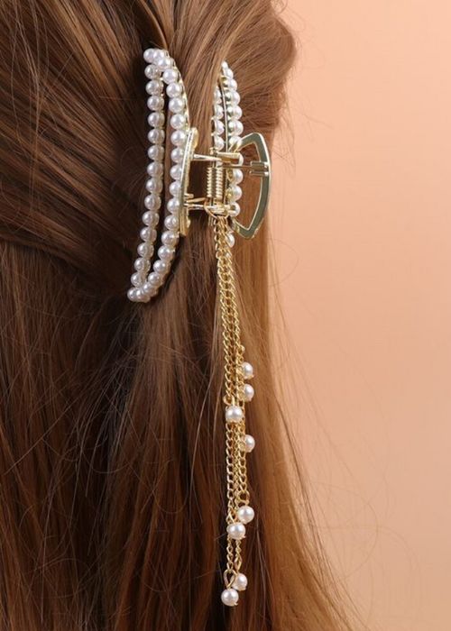 5 Pearl Open Hair Style Clip