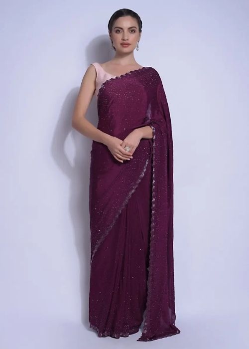 7 Grape And Purple Saree