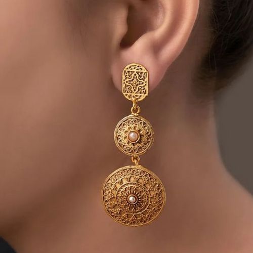 Circular Gold Earrings