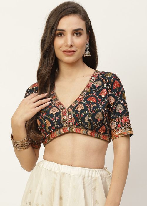 Green And Red Blouse