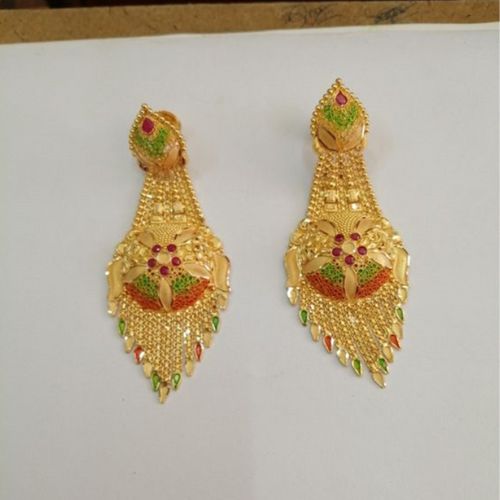 Meenakari Gold Earrings