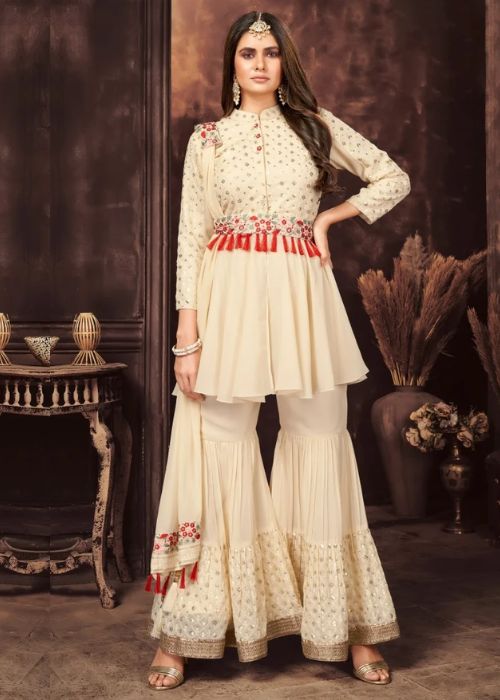 Off White Sharara Suit