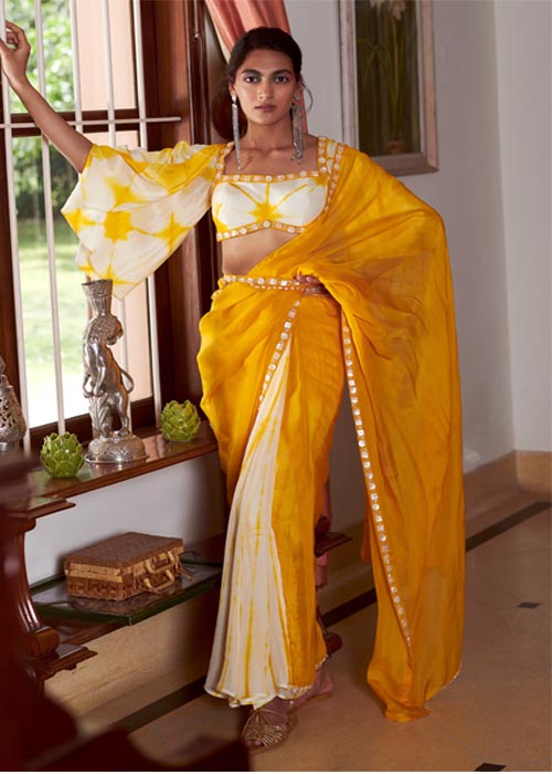  Yellow Saree