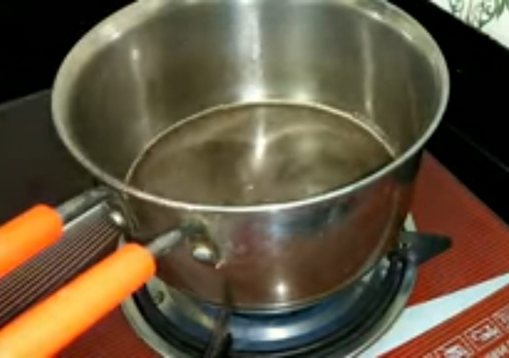 water in pan