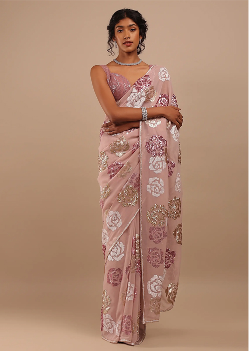 Chiffon Floral Work Saree