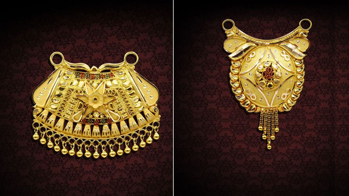 Gold pendant for Mangalsutra