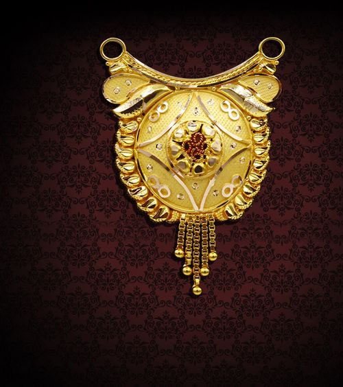 Gold pendant for Mangalsutra Design 5