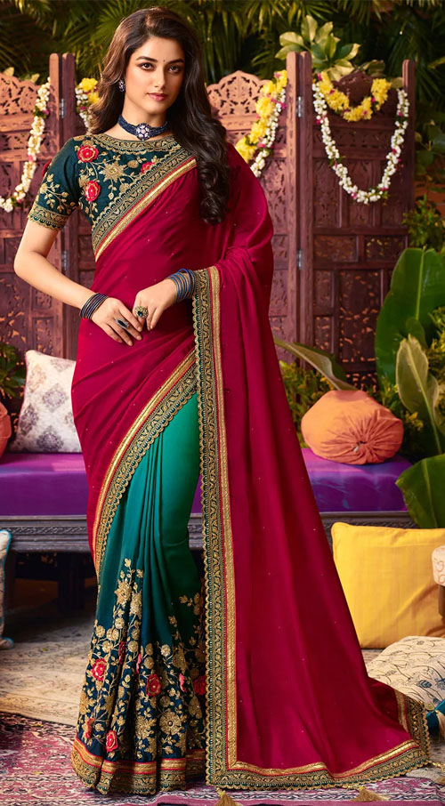 Half Georgette Saree