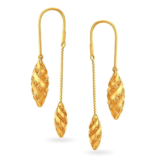 Leaf Shape Sui Dhaga Earrings