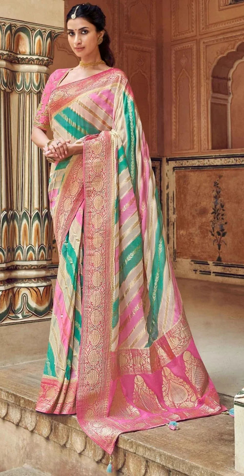 Multi Woven Style Saree