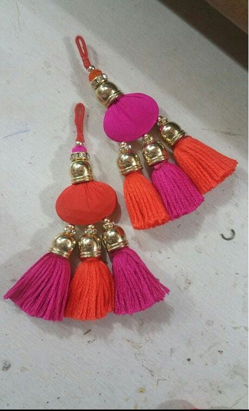 Orange And Pink Tassel