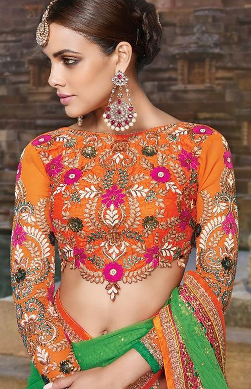 Orange Blouse Design