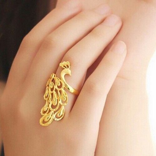 Peacock Gold Ring