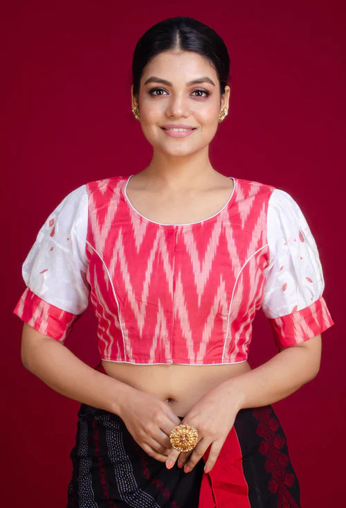 Red And White Blouse