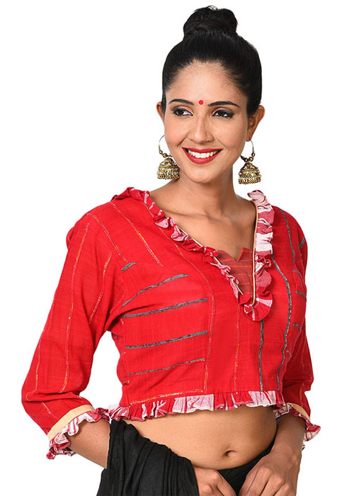 Red Bengali Blouse