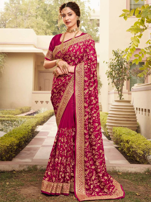 Silk Embroidery Saree
