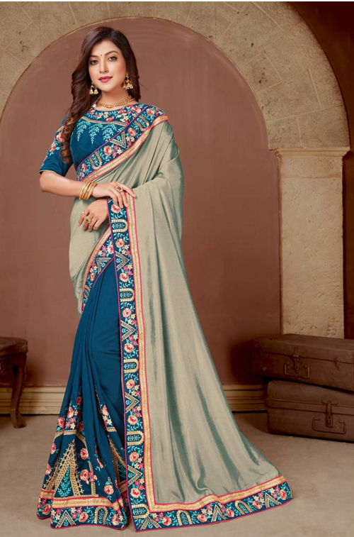Wedding Wear Embroidered Saree