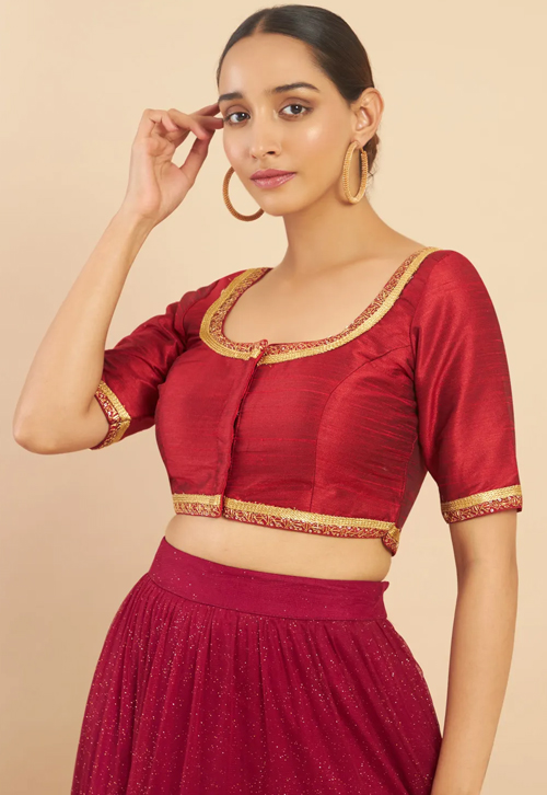 Zari Work Art Silk Blouse