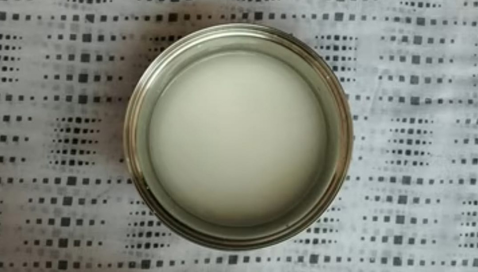 rice paste water in bowl