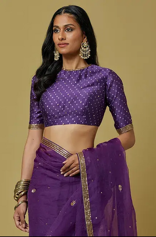 Bandhani Chanderi Blouse