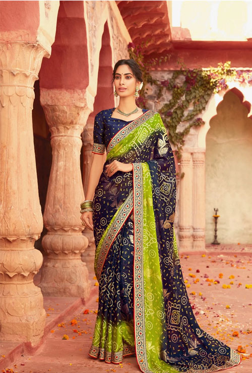 Bandhani Print Saree