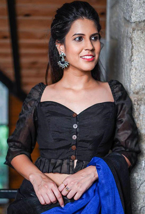 Black Prince Cut Blouse