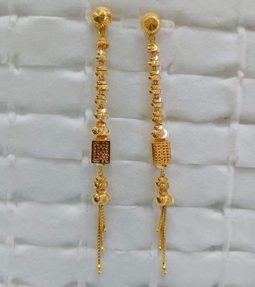 Extra Long Gold Earrings