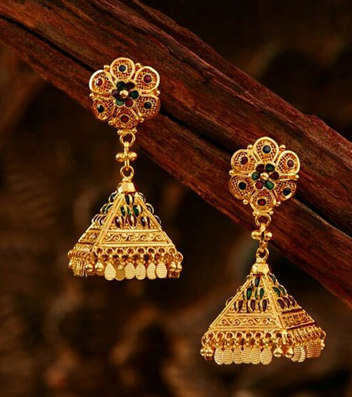 Gold Triangular Jumka