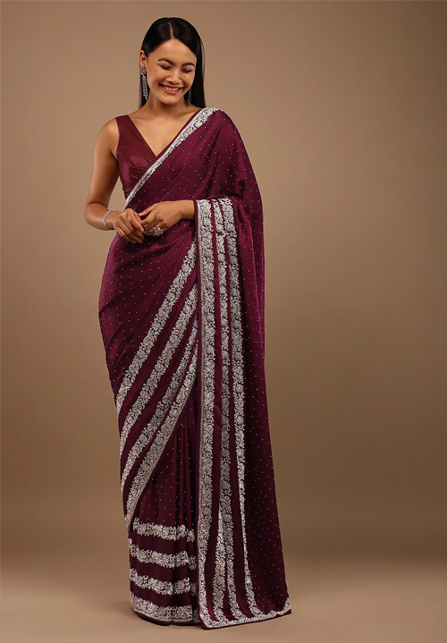 Heavy Stone Work Saree