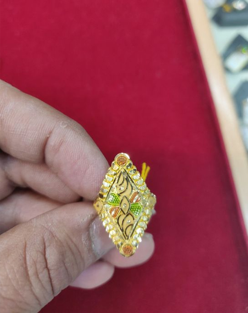 Meenakari Gold Ring