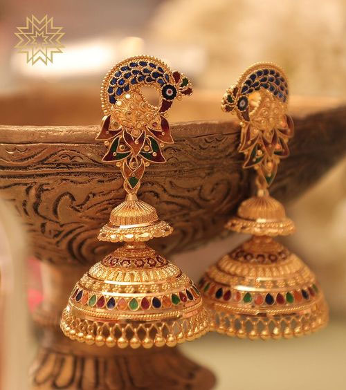 Peacock Gold Jhumka