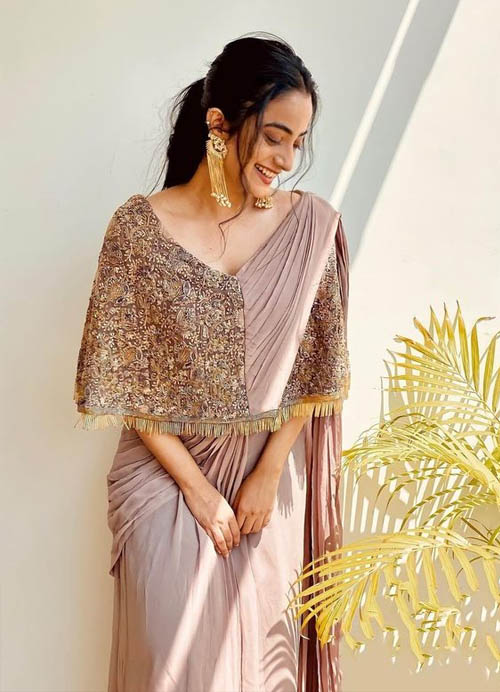 Poncho Style Designer Blouse