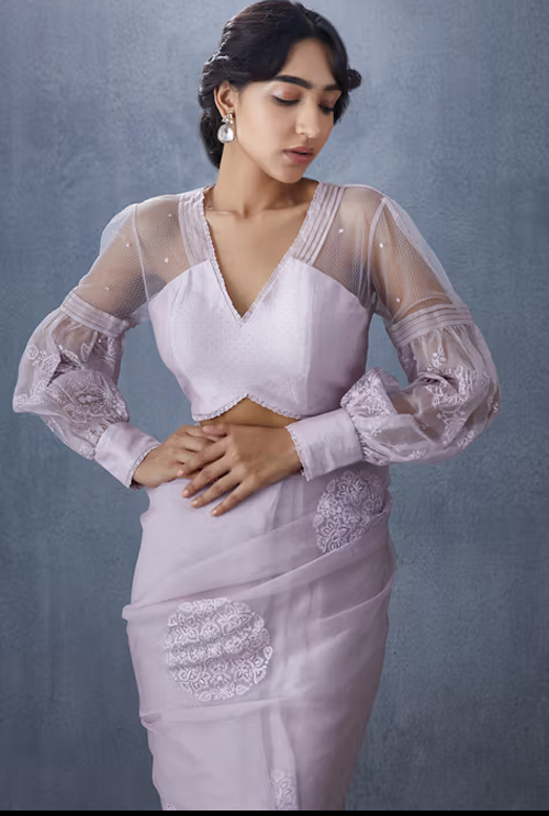 Purple Chanderi Blouse