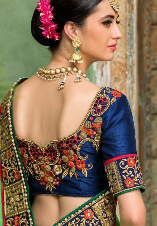 Royal Blue Designer Blouse