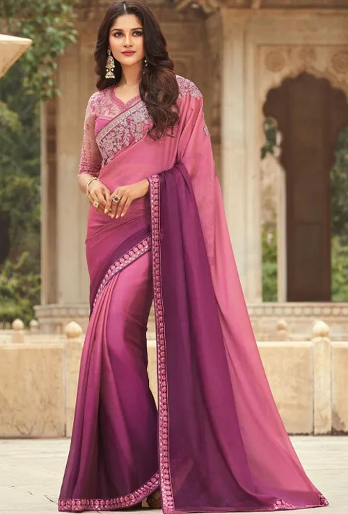 Shaded Chiffon Saree