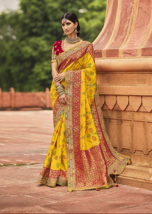  Multicolor Dola Silk Saree