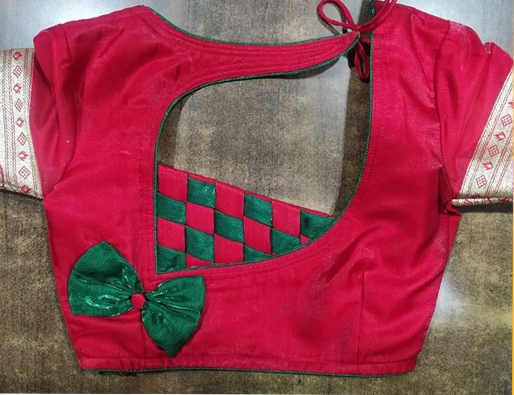 Red And Green Blouse