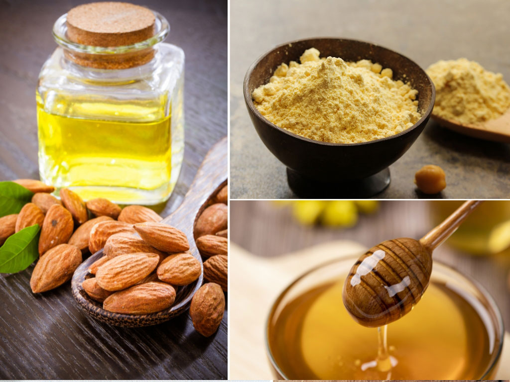 almond oil besan honey