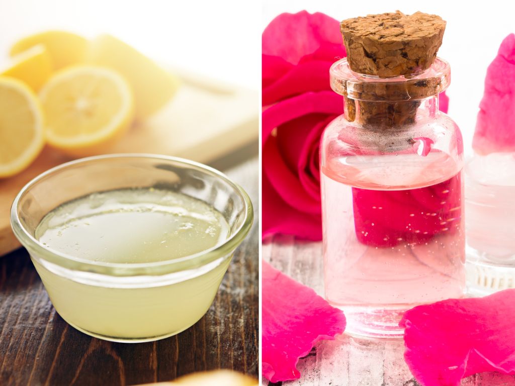 lemon juice rose water